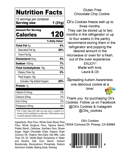 Gluten Free Chocolate Chip Cookie