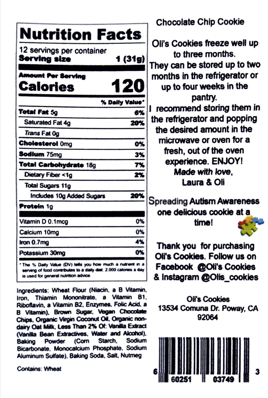 Chocolate Chip Nut-Free Cookies